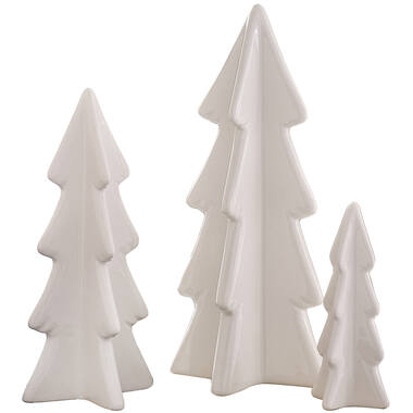 Decoration - White Ceramic Trees