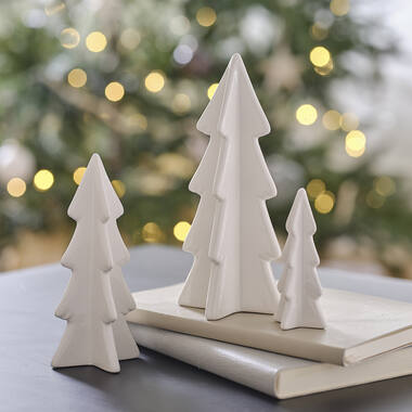 Decoration - White Ceramic Trees