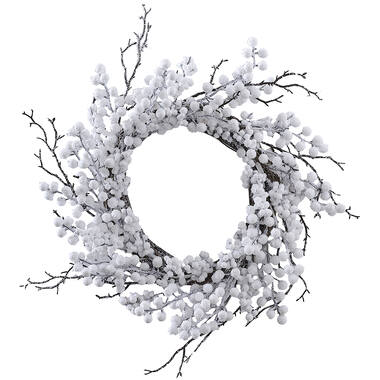 Wreath - White Berries With Twig