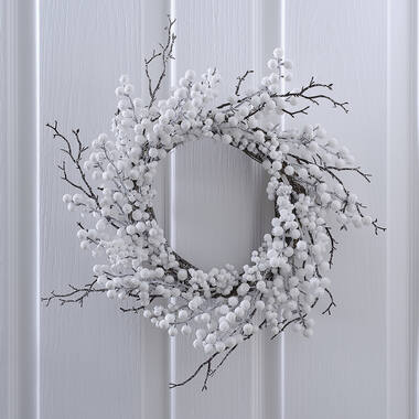 Wreath - White Berries With Twig