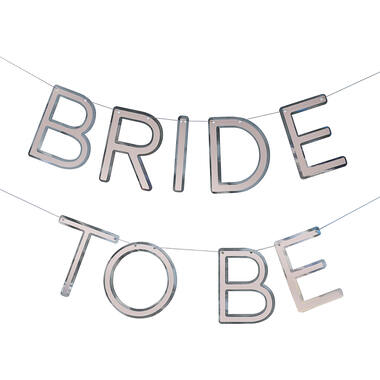 Bunting - Bride to Be Rings - Silver Foiled