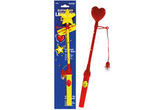 Lantern Stick Electrical Flashing Heart / Star Assorted Plastic 34 cm