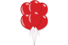 10 Latex Balloons Metallic Red 27.5 cm / 11"