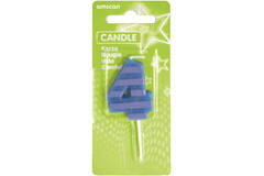 Candle 4 Dots & Stripes Height 7.6 cm