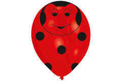 6 Latex Balloons All Round Printed Beetles 27.5 cm / 11"