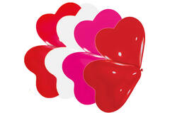 10 Latex Balloons Hearts Small assorted 20.3 cm / 8"