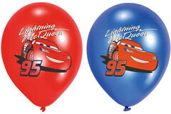 6 Latex Balloons Cars 27.5 cm / 11"