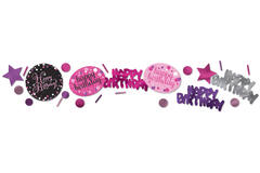 Confetti Happy Birthday Sparkling Celebrations Pink Foil / Paper 34 g