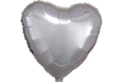 18in/45cm Metallic Silver Heart
