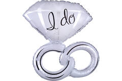 Foil Balloon – Shape – Wedding Rings – “I do” – 69 × 76 cm