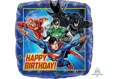 Foil Balloon – Justice League “HAPPY BIRTHDAY” – Square – 45 cm