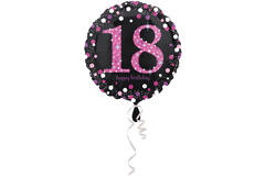 Standard Holographic Celebration 18 Foil Balloon S55 Packaged 45 cm