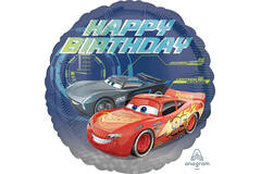 Foil Balloon - Cars "HAPPY BIRTHDAY" - 45 cm