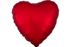 Foil Balloon - Shape - Heart - Satin Luxe Sangria - 45 cm