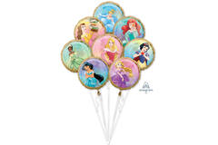 Foil Balloon Bouquet - Princesses Once Upon a Time - 8 pieces