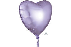 Foil Balloon - Shape - Heart - Pastel Lilac - Satin Luxe - 45 cm