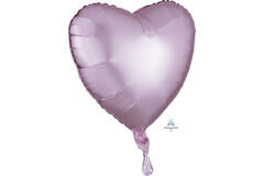 Foil Balloon - Shape - Heart - Pastel Pink - Satin Luxe- 45 cm