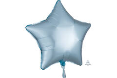 Foil Balloon - Shape - Star - Pastel Blue - Satin Luxe - 45 cm
