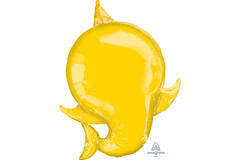 Foil Balloon - Shape - Baby Shark - Yellow - 53 x 66 cm