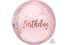 Orbz® - "Happy Birthday" - Pastel Pink - 38 x 40 cm