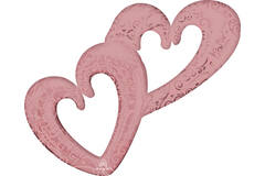 Foil Balloon - Shape - Intertwined Hearts - Rose Gold - 134 x 91 cm