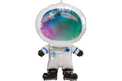 Foil Balloon - Shape - Astronaut - Holographic Iridescent - 50 x 76 cm