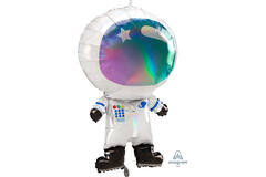 Foil Balloon - Shape - Astronaut - Holographic Iridescent - 50 x 76 cm
