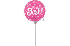Foil Balloon - Mini - "It's A girl!" - 23 cm