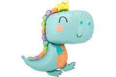 Foil Balloon - Shape - Babysaurus- Turquoise - 76 x 78 cm