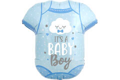 Foil Balloon – Shape – Onesie – "IT'S A BABY Boy" – Blue – 55 x 60 cm