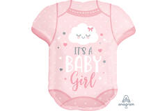 Foil Balloon – Shape – Onesie – "IT'S A BABY Girl" – Blue – 55 x 60 cm