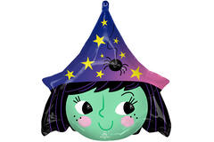 Foil Balloon - Shape - Witch Head Halloween - 45 cm