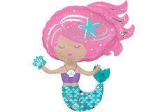 Foil Balloon - Shape - Mermaid - Shimmering - 73 x 76 cm
