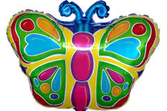 Foil Balloon - Shape - Bright Butterfly - 45 cm