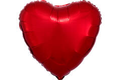 Foil Balloon - Shape - Heart - Metallic Red - 45 cm
