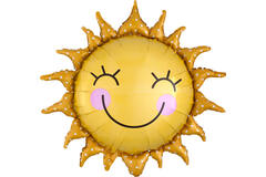 Foil Balloon - Shape - Sun - Yellow - 74 x 71 cm