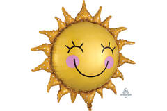 Foil Balloon - Shape - Sun - Yellow - 74 x 71 cm