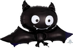 Foil Balloon - Shape - Bat - Black - 104 x 60 cm