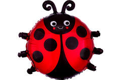Foil Balloon - Shape - Happy Ladybug - 45 x 48 cm