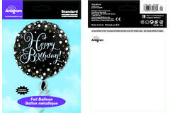Foil Balloon - "Happy Birthday" - Holographic Glitter - 45 cm