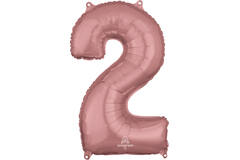 Foil Balloon - Number - 2 - Rose Gold - 43 x 66 cm