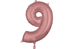 Foil Balloon - Number - 9 - Rose Gold - 43 x 66 cm