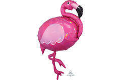 Foil Balloon - Shape - Flamingo - Holographic Iridescent - Pink - 71 x 83 cm
