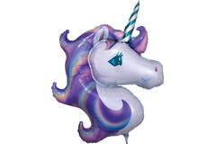 Foil Balloon - Shape - Unicorn - Pastel - 83 x 73 cm