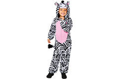 Child Costume Zebra Onesie Age 8-10 Years