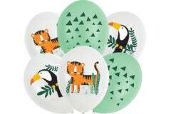 6 Latex Balloons  Get Wild 27,5cm/11", 4C print