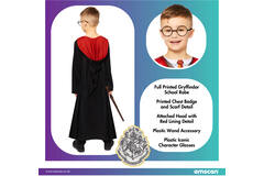 Child Costume Harry Potter Dlx Kit Age 8-10 Years