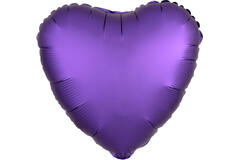 Standard Silk Lustre Purple Heart Foil Balloon C16 Packaged 43 cm