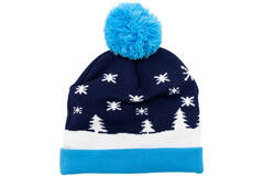 Wool Hat Snowman with Light One Size