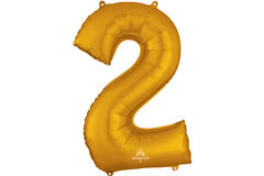 34in/86cm Number 2 Gold